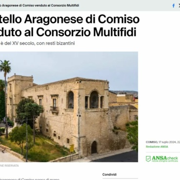 Ansa: Castello Aragonese di Comiso venduto al Consorzio Multifidi